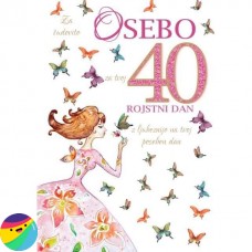 Voščilnica za 40 let - Čudovita oseba
